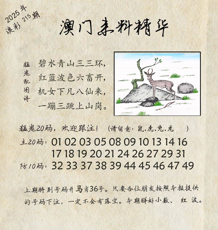 精华来料 第215期