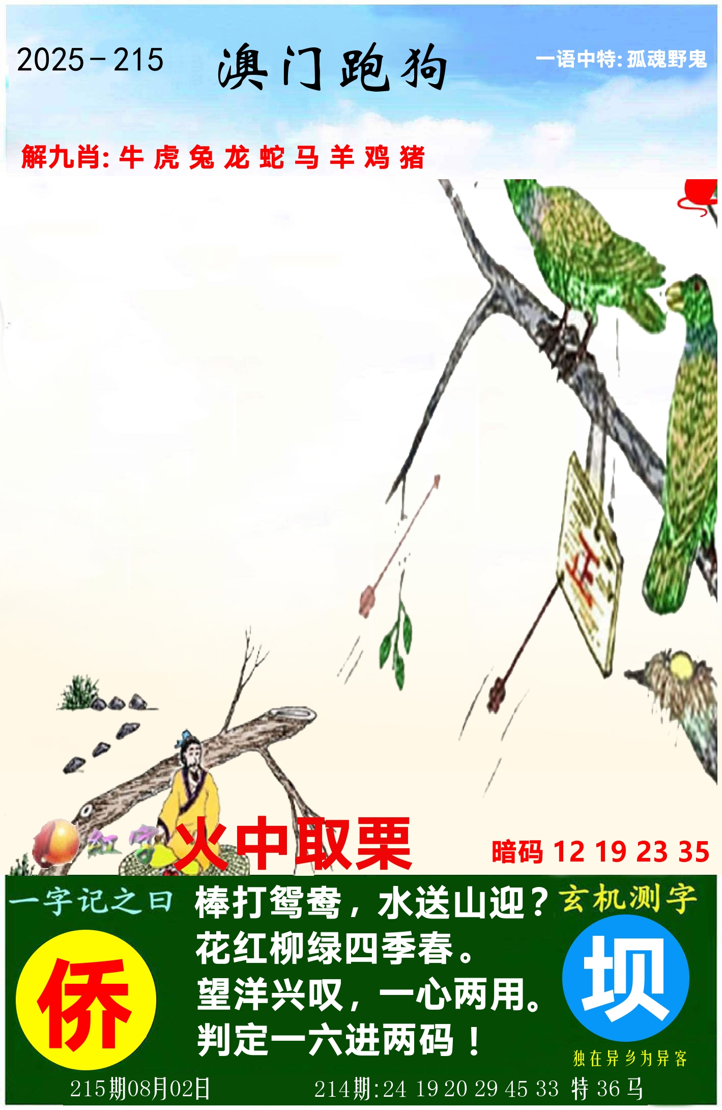澳门跑狗图 第215期