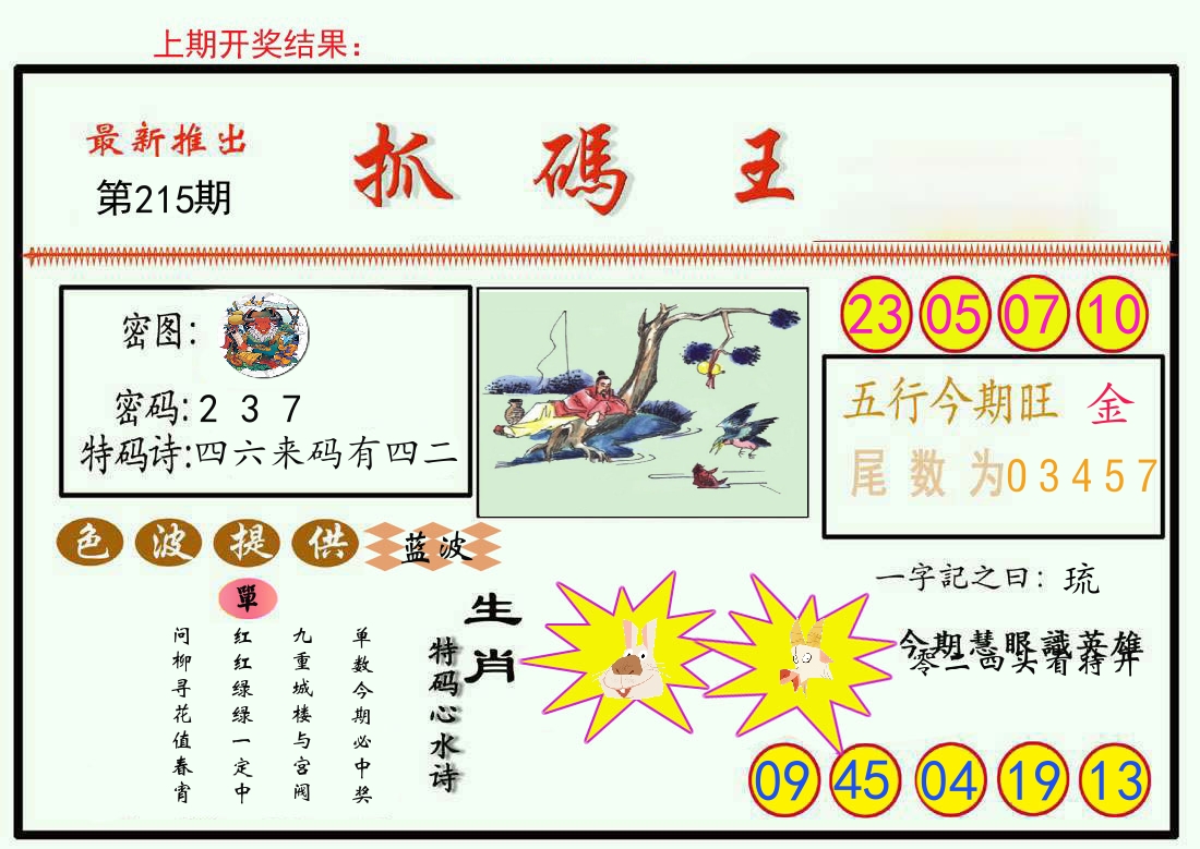 最新抓码王 第215期