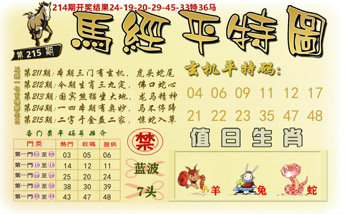 澳门平特图 第215期