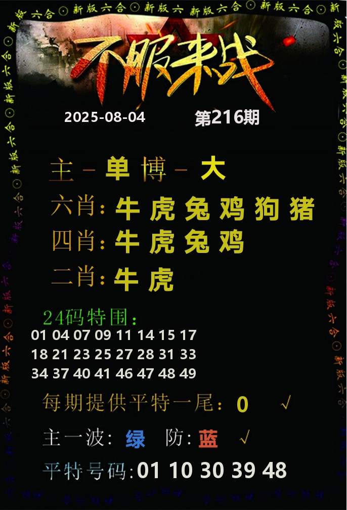 不服来战 第216期