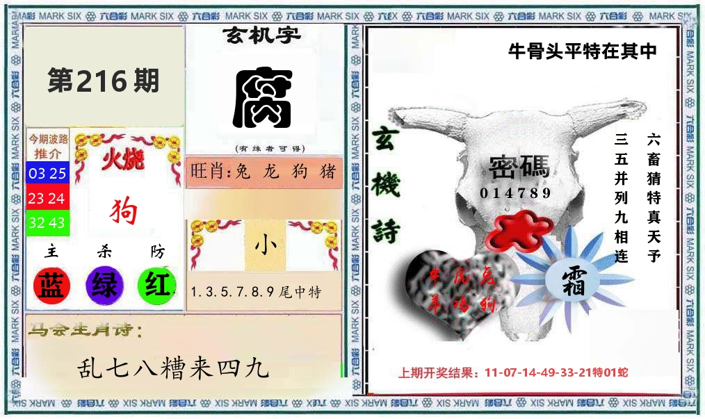 牛骨玄机 第216期
