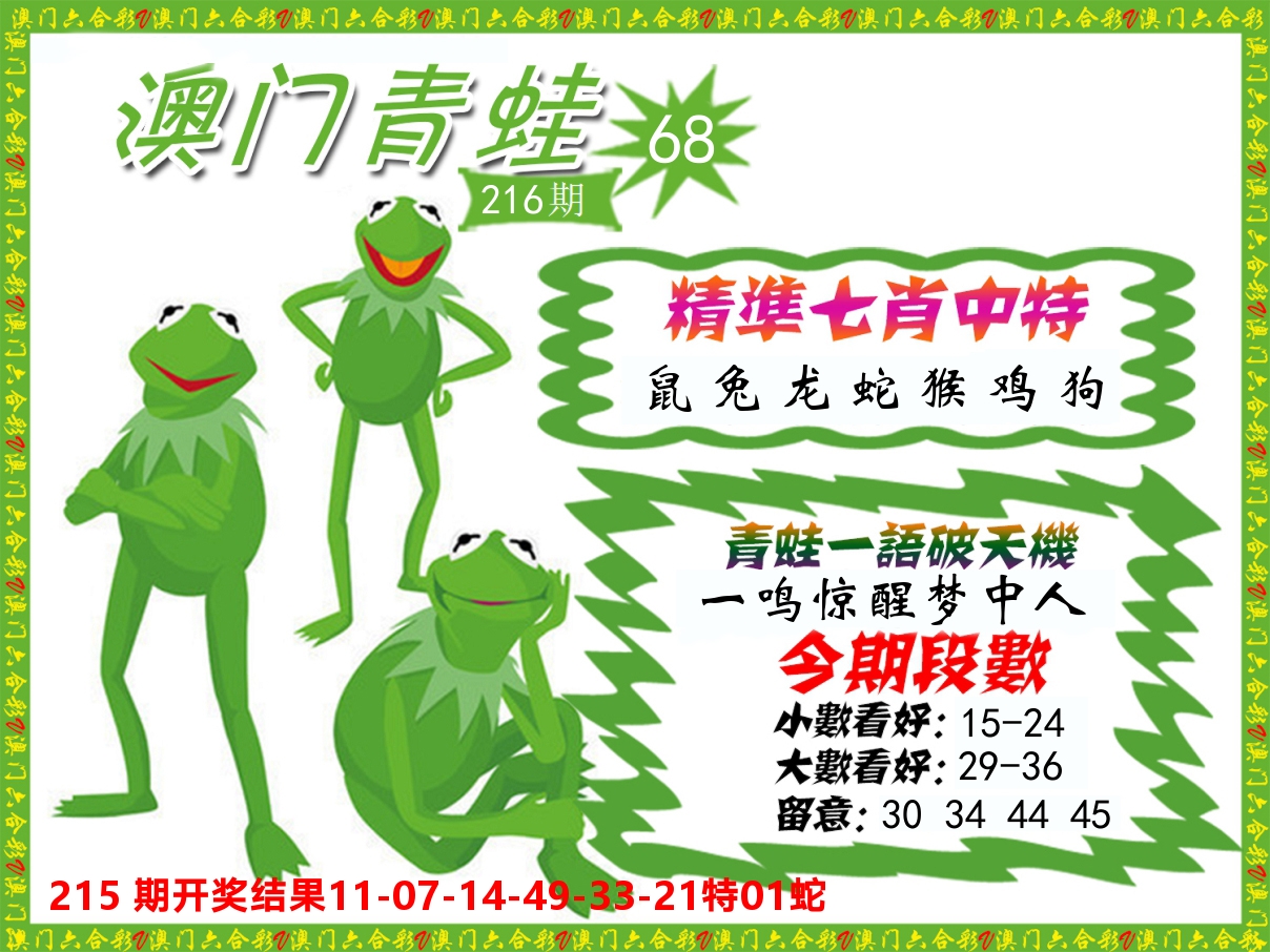 青蛙系列68 第216期