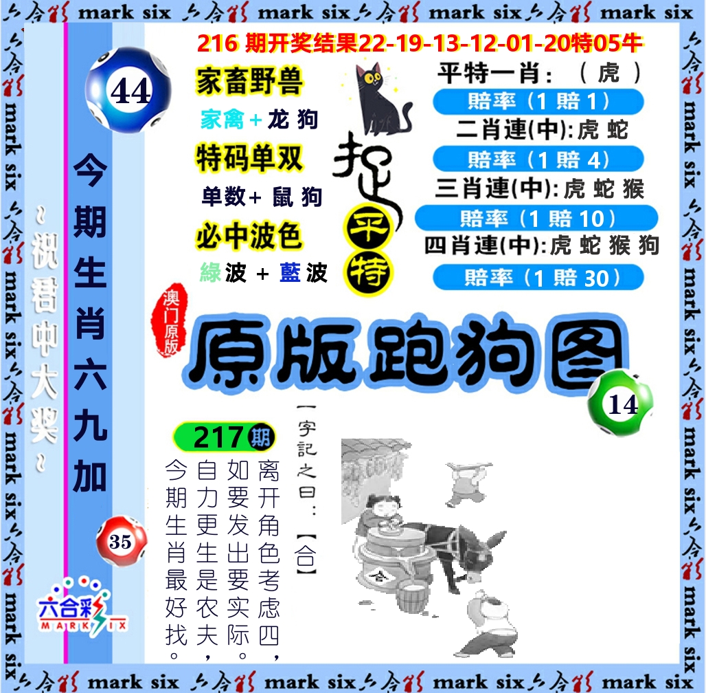 原版跑狗图 第217期