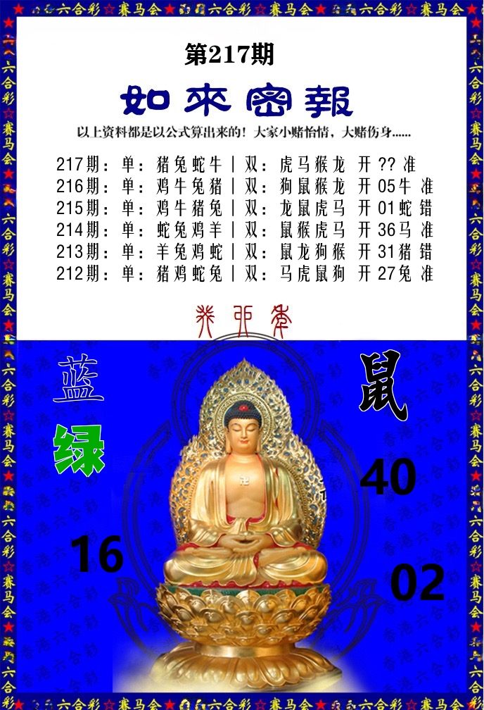 如来密报 第217期