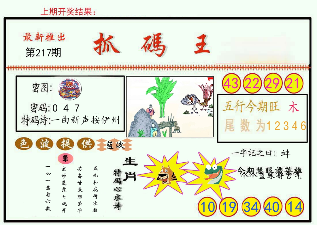 最新抓码王 第217期