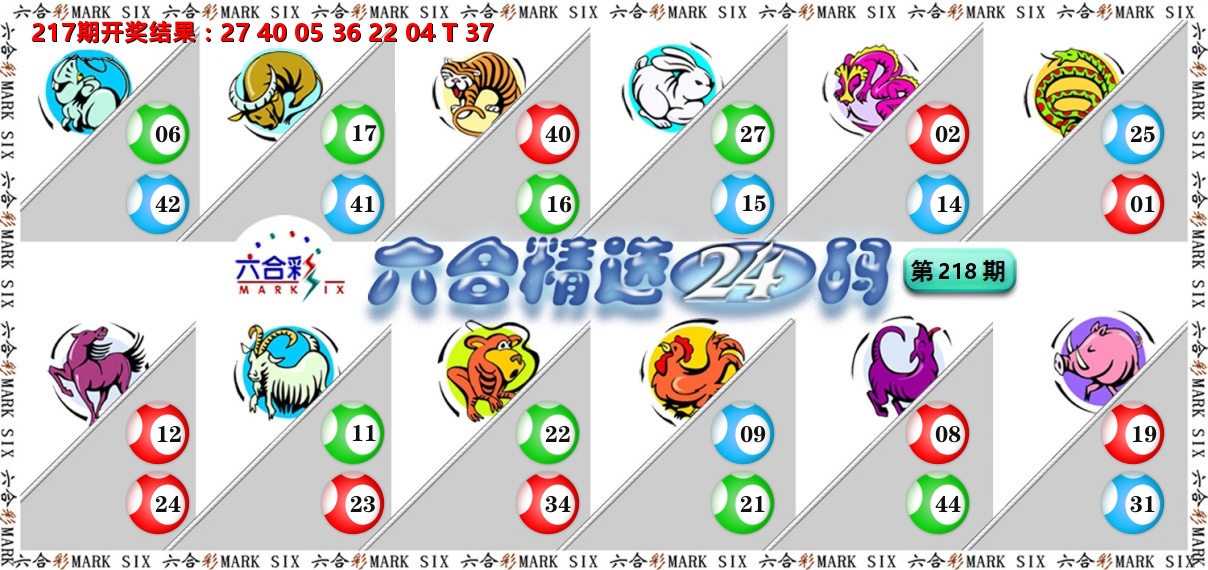 六合精选24码 第218期