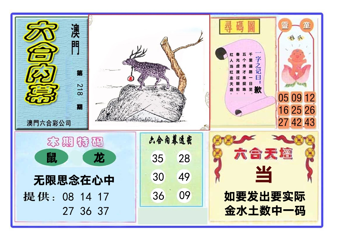 六合内幕 第218期