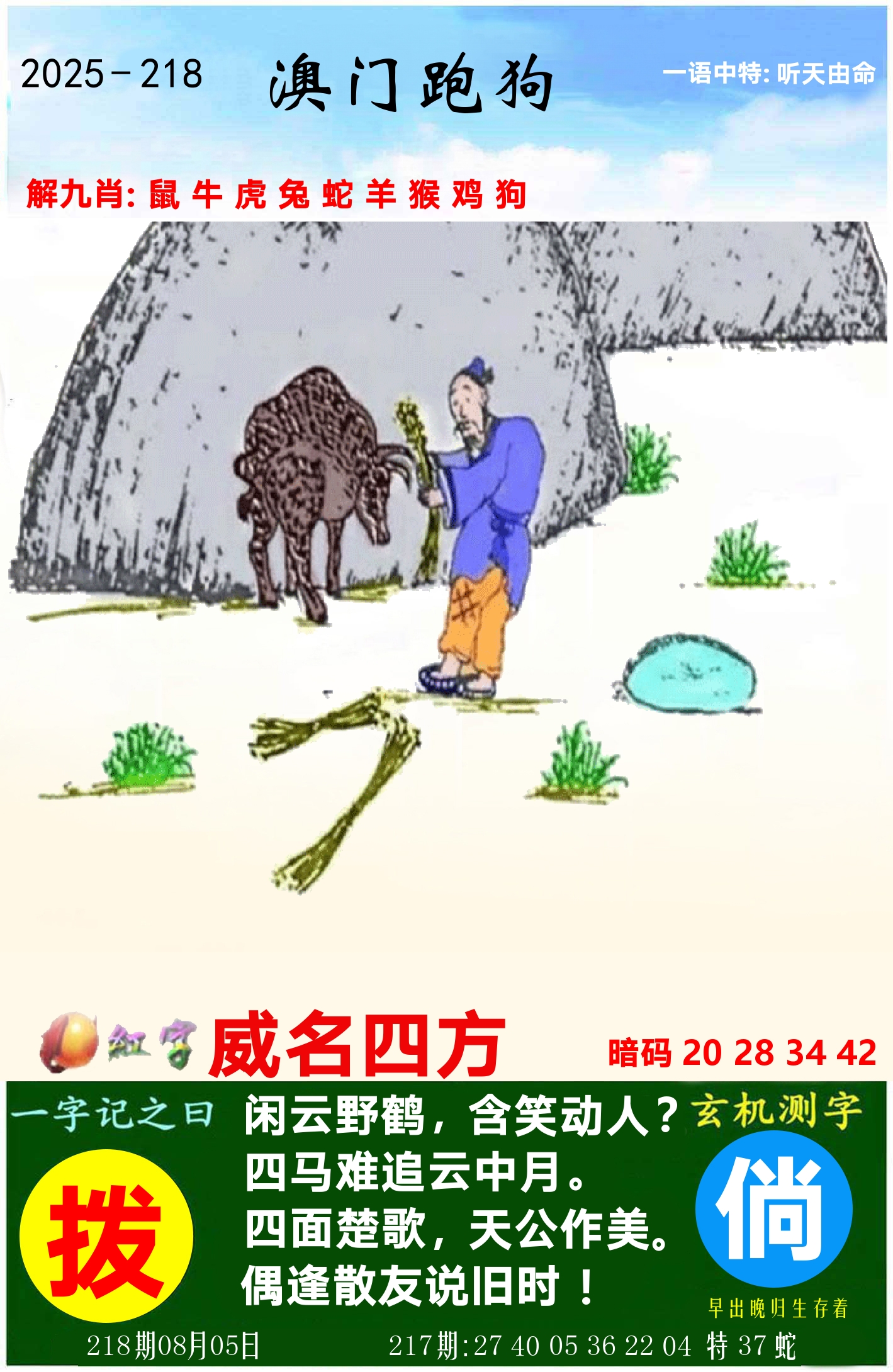 澳门跑狗图 第218期