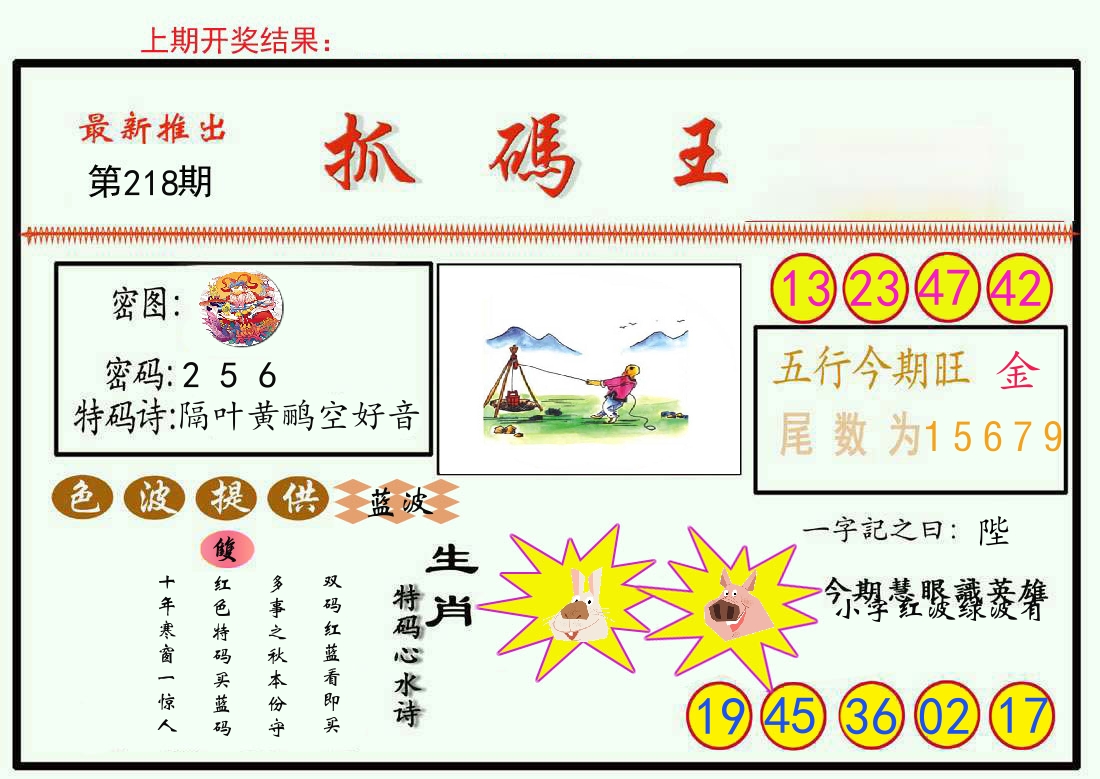 最新抓码王 第218期