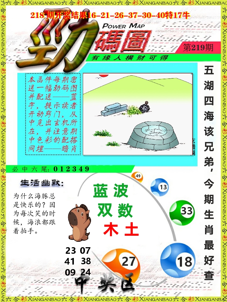 劲码图 第219期