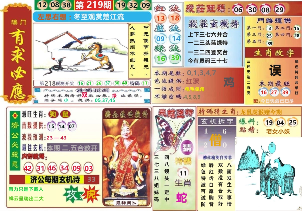澳门有求必应 第219期