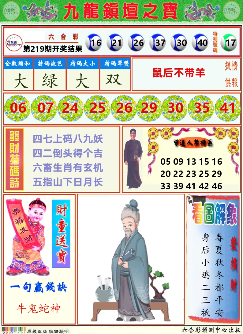 挂牌解特码A 第219期