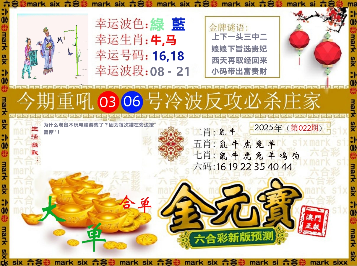 金元宝 第22期