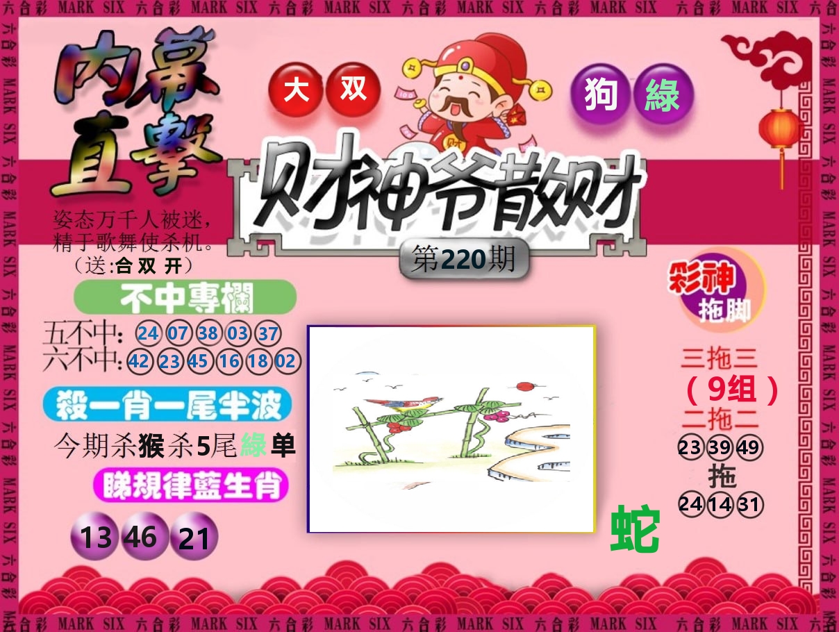 财神爷散财 第220期