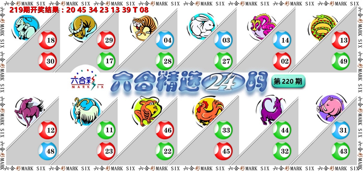 六合精选24码 第220期