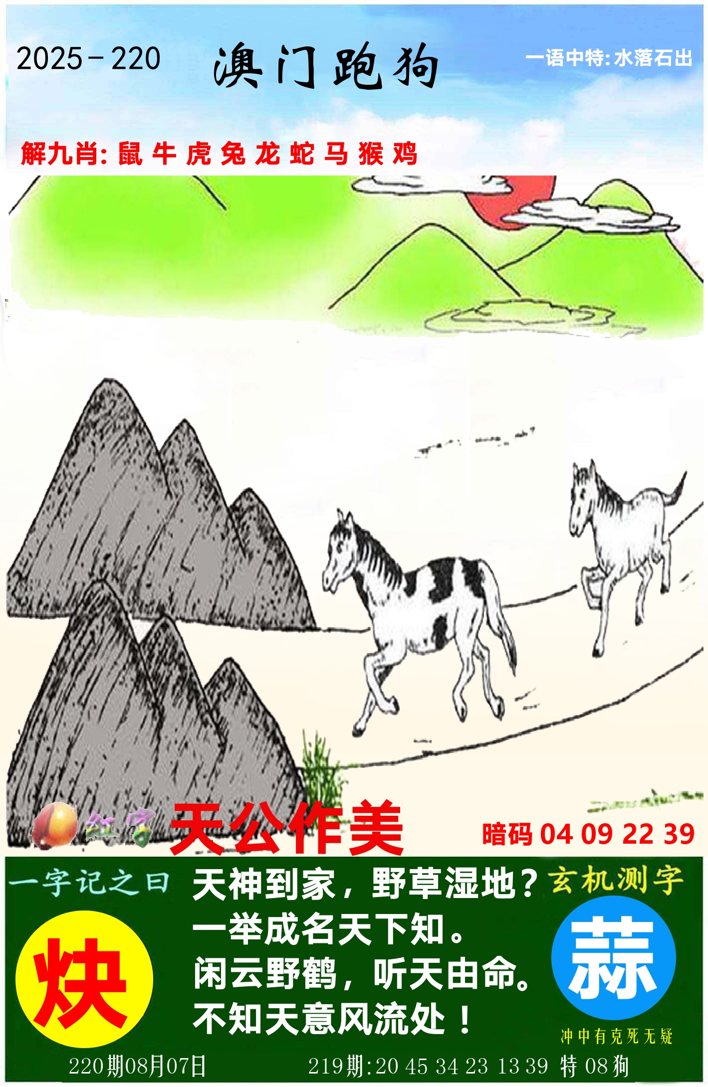 澳门跑狗图 第220期