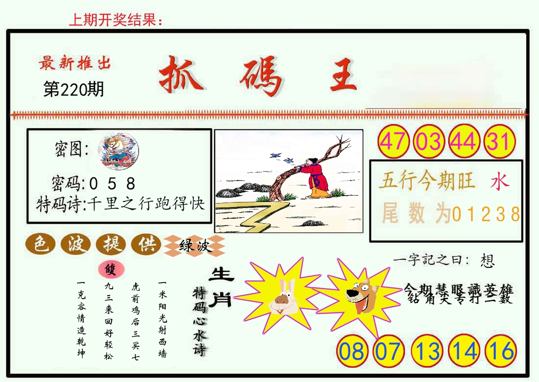 最新抓码王 第220期