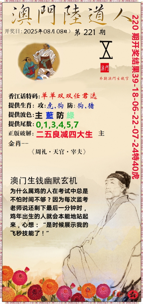 澳门陆道人 第221期