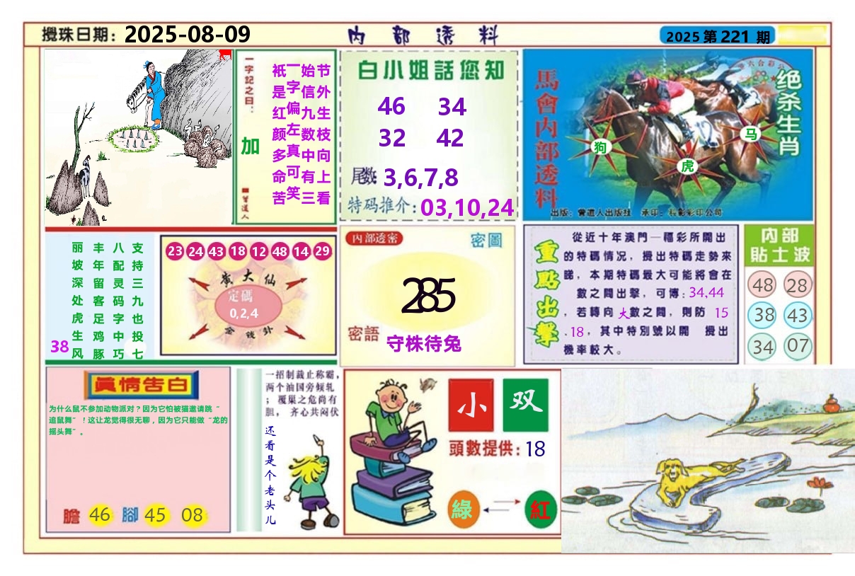 澳门内部透料A 第221期