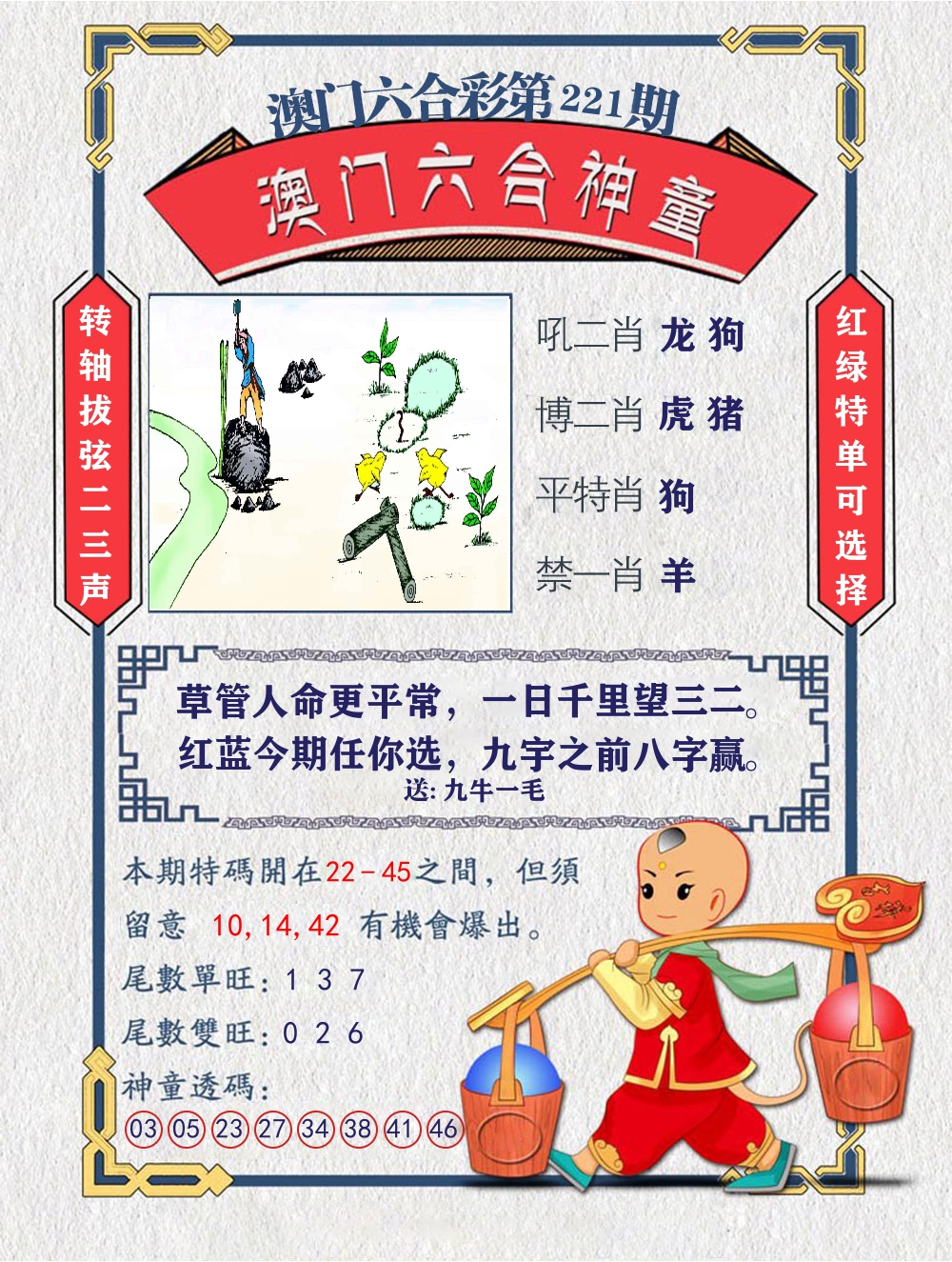六合神童 第221期