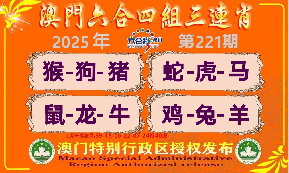 六合三连肖 第221期