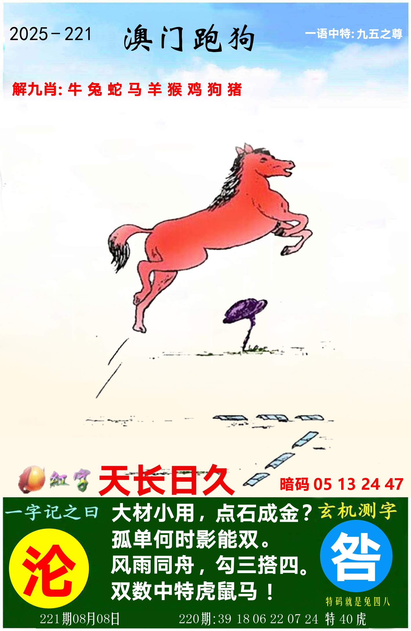 澳门跑狗图 第221期
