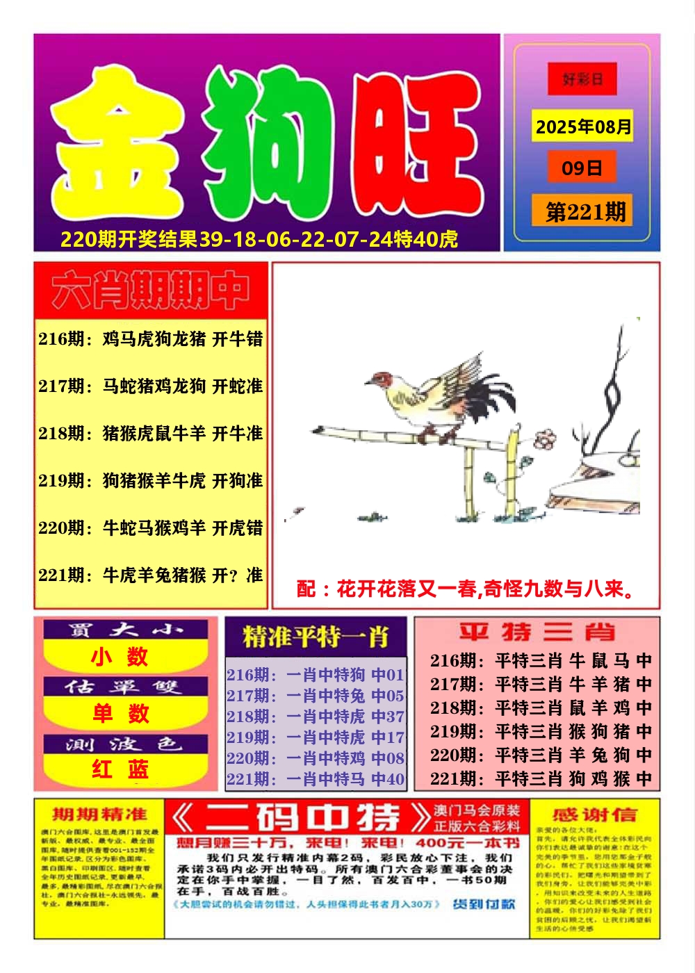 澳门金狗旺A 第221期