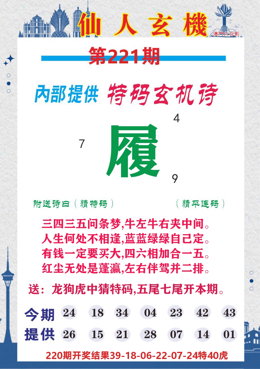澳门钱多多D 第221期