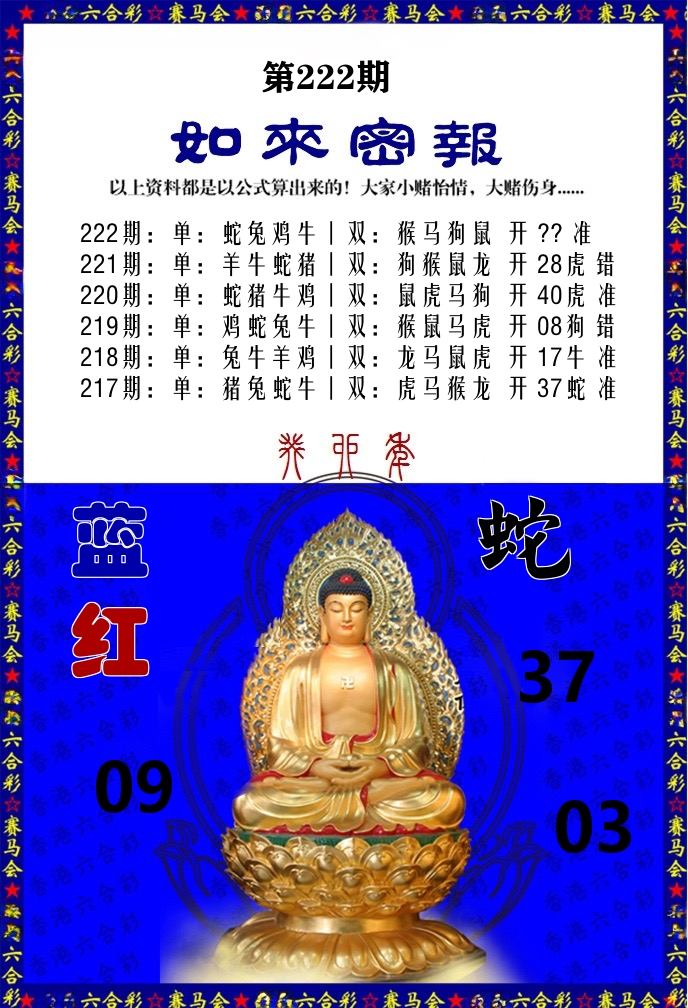 如来密报 第222期