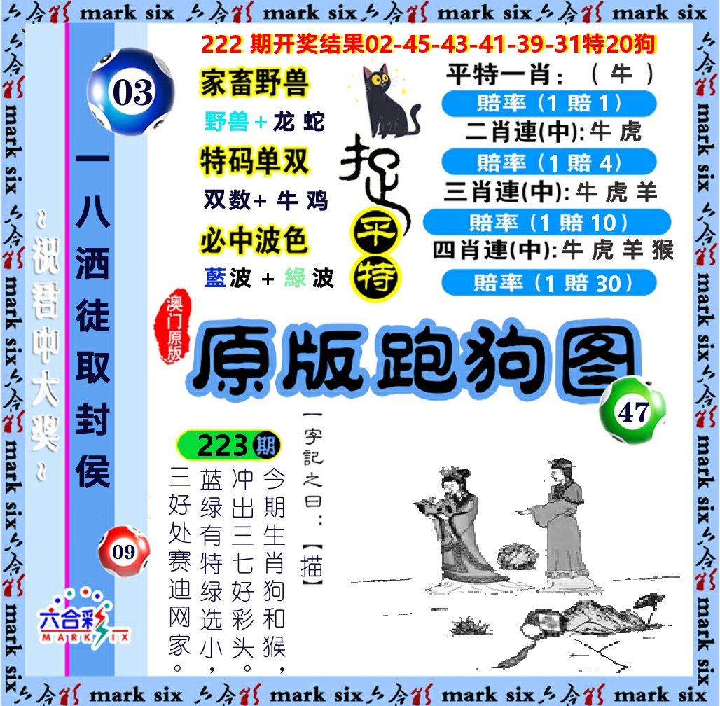 原版跑狗图 第223期