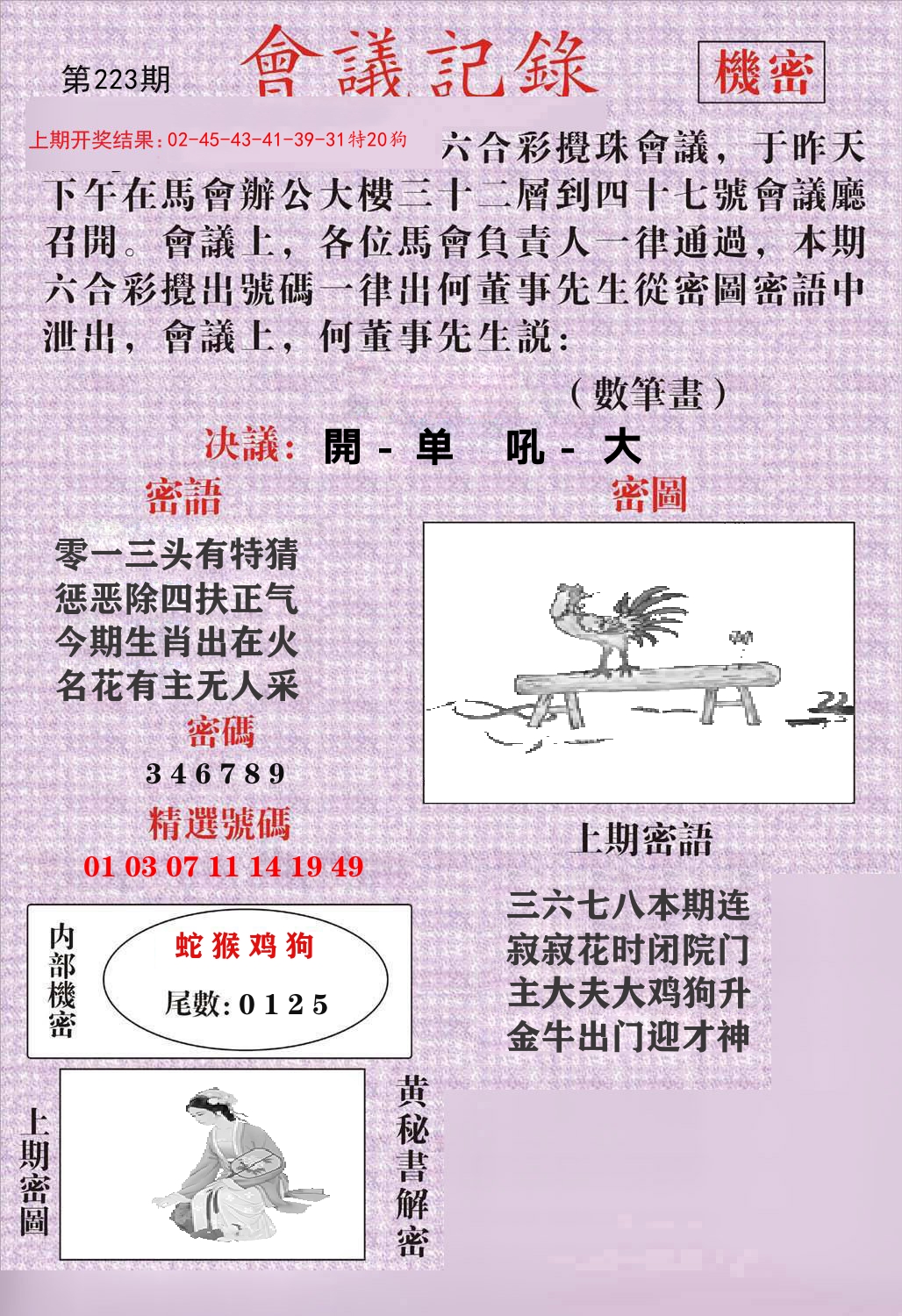 会议记录 第223期