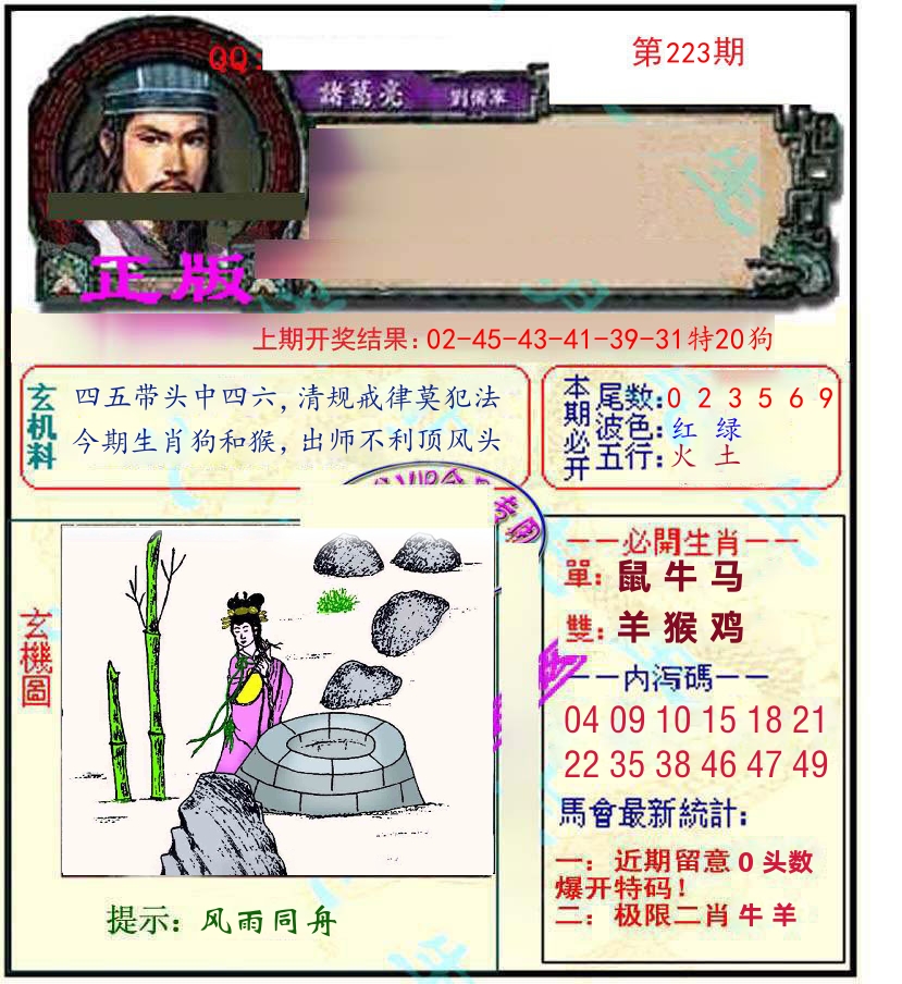 诸葛亮玄机 第223期