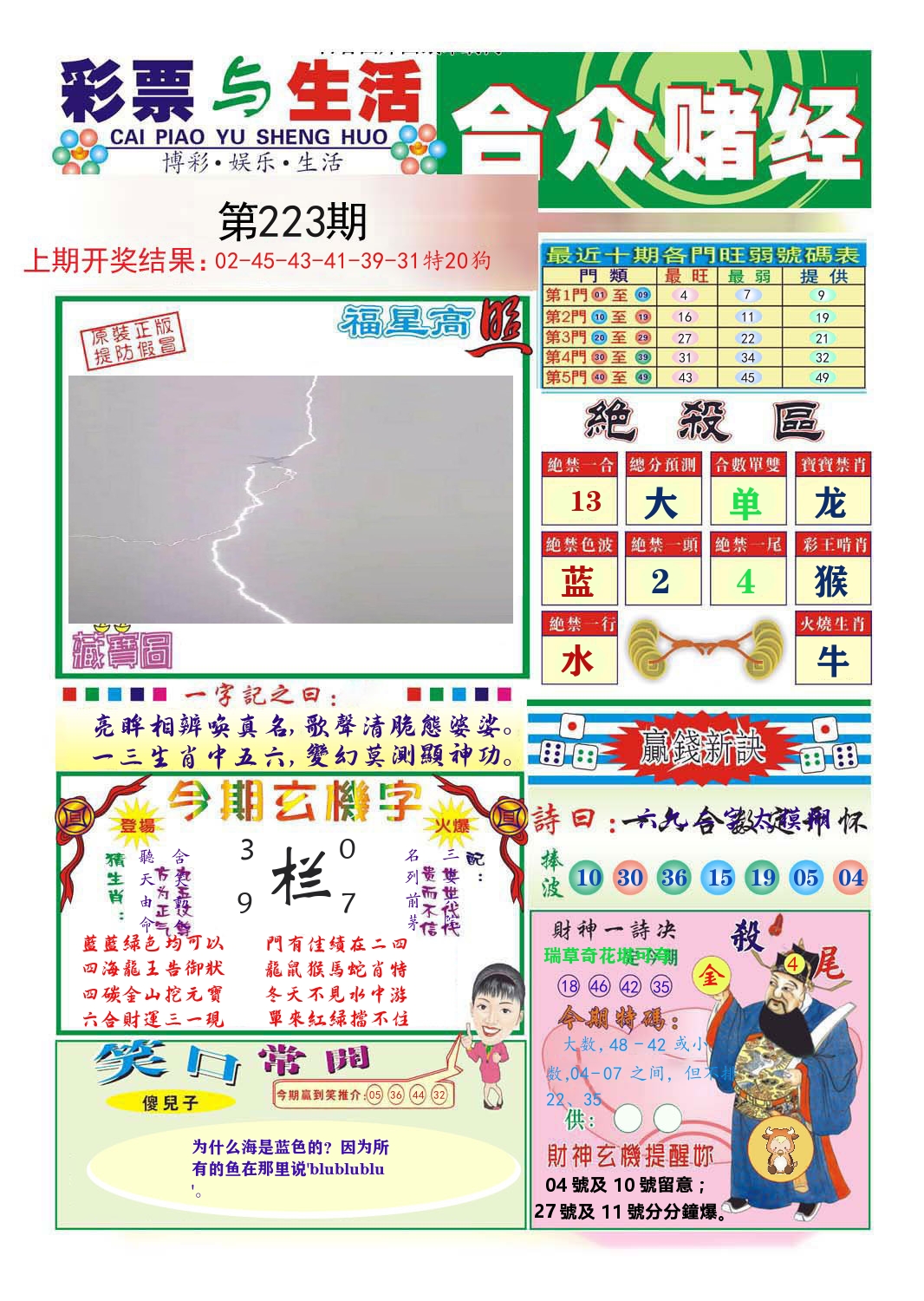 合众赌经 第223期