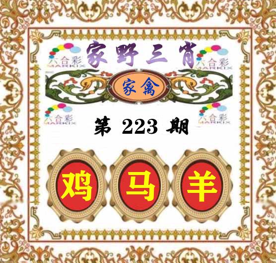 家野三肖 第223期