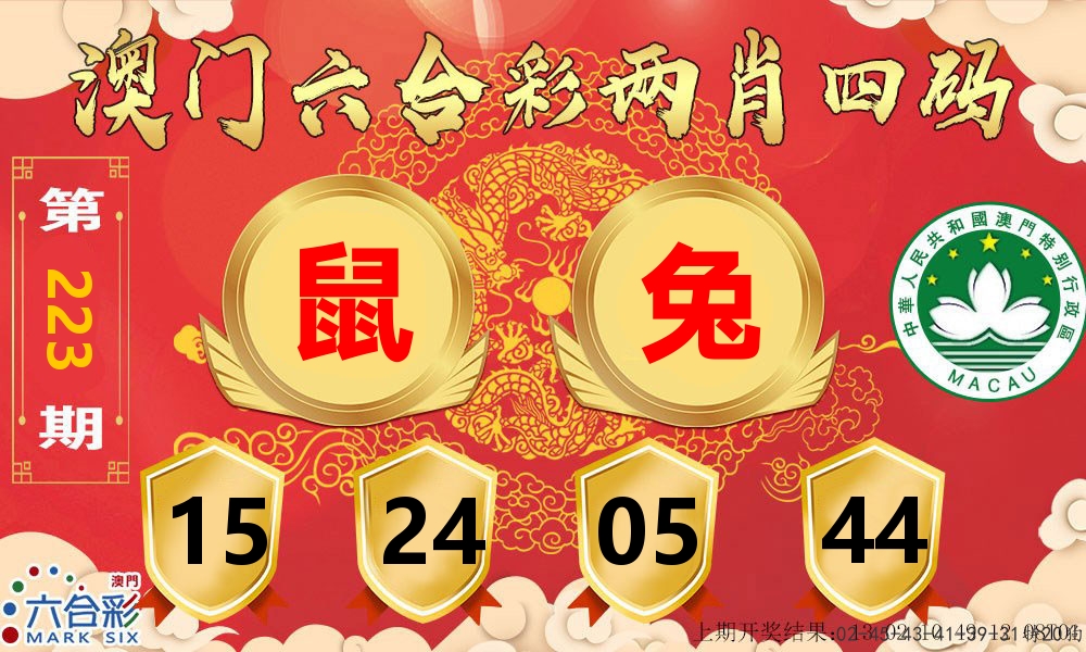 澳门两肖四码 第223期