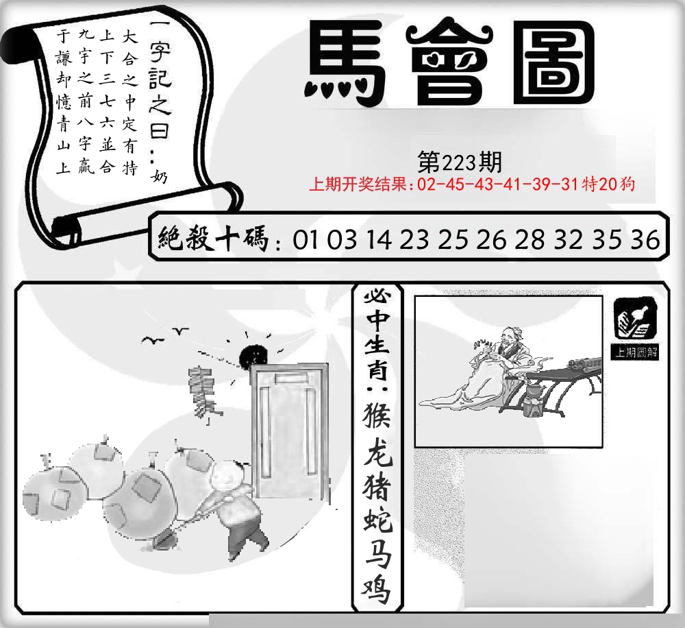 马会图 第223期
