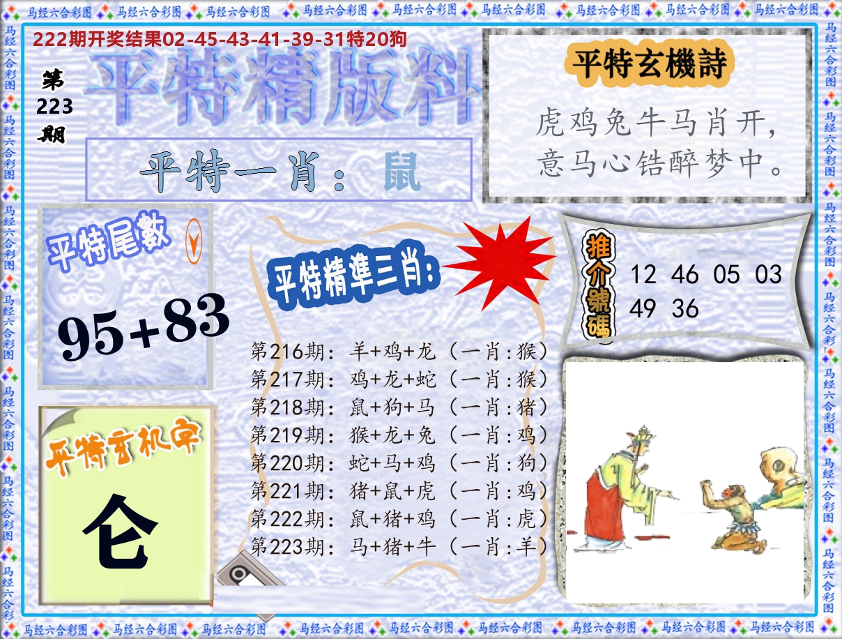 平特精版料 第223期