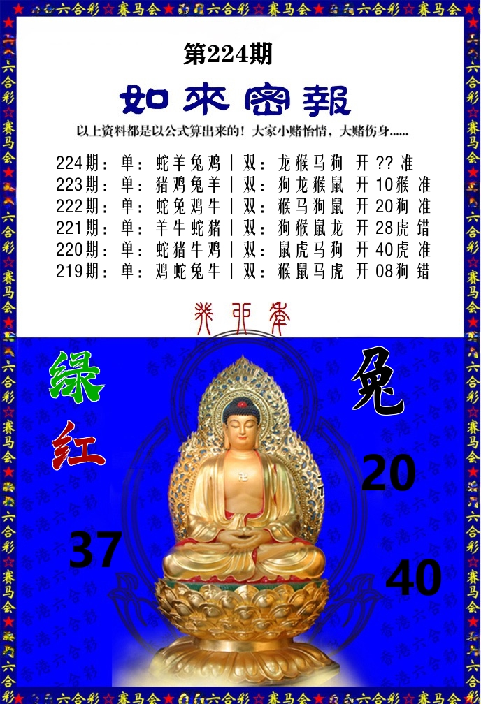 如来密报 第224期