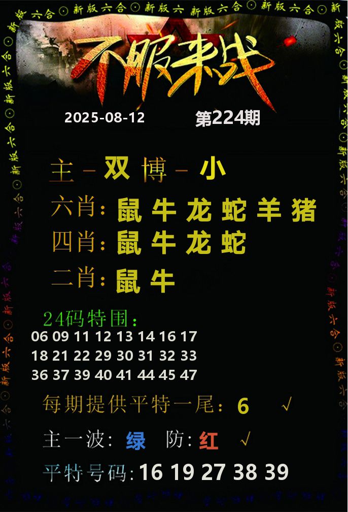 不服来战 第224期