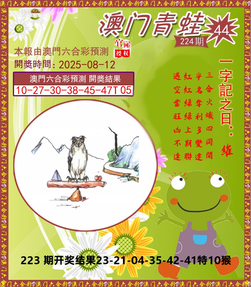 青蛙系列44 第224期