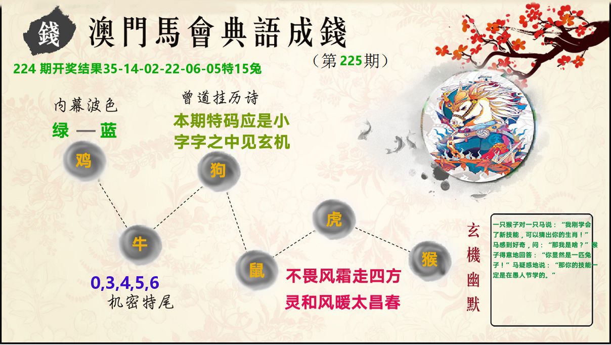 典语成钱 第225期