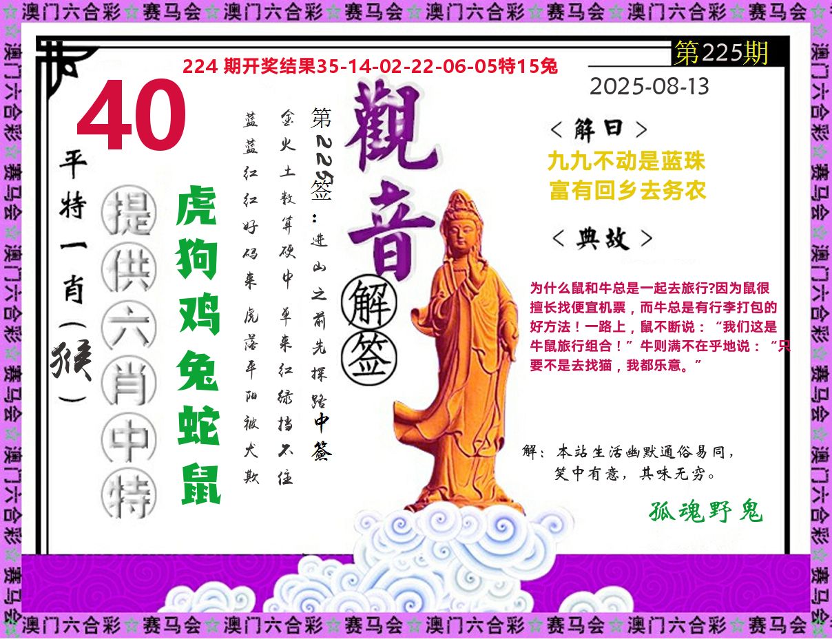 观音解签 第225期