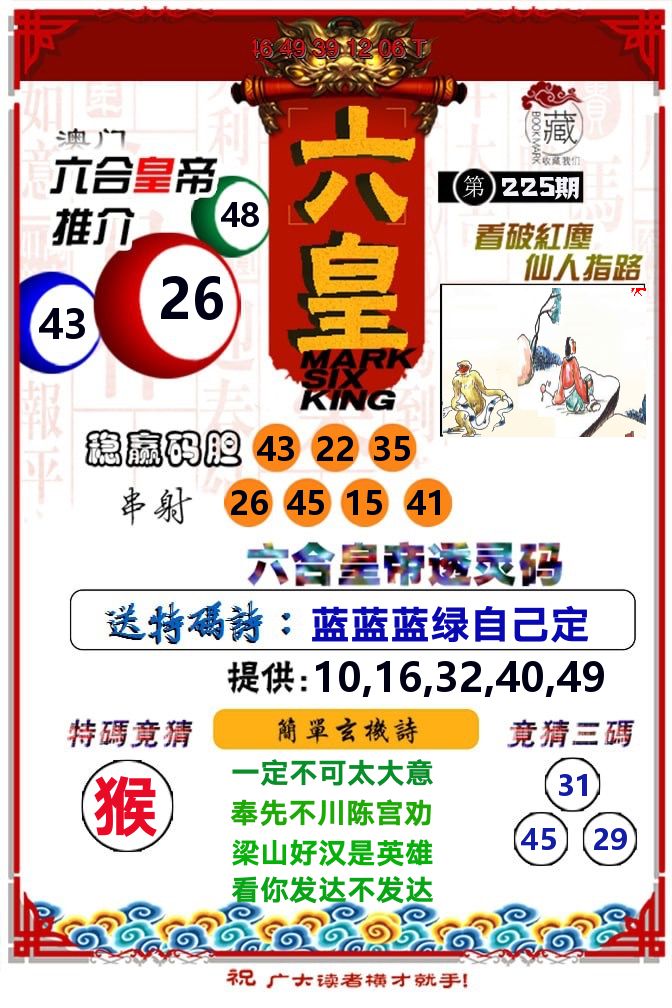 六皇 第225期