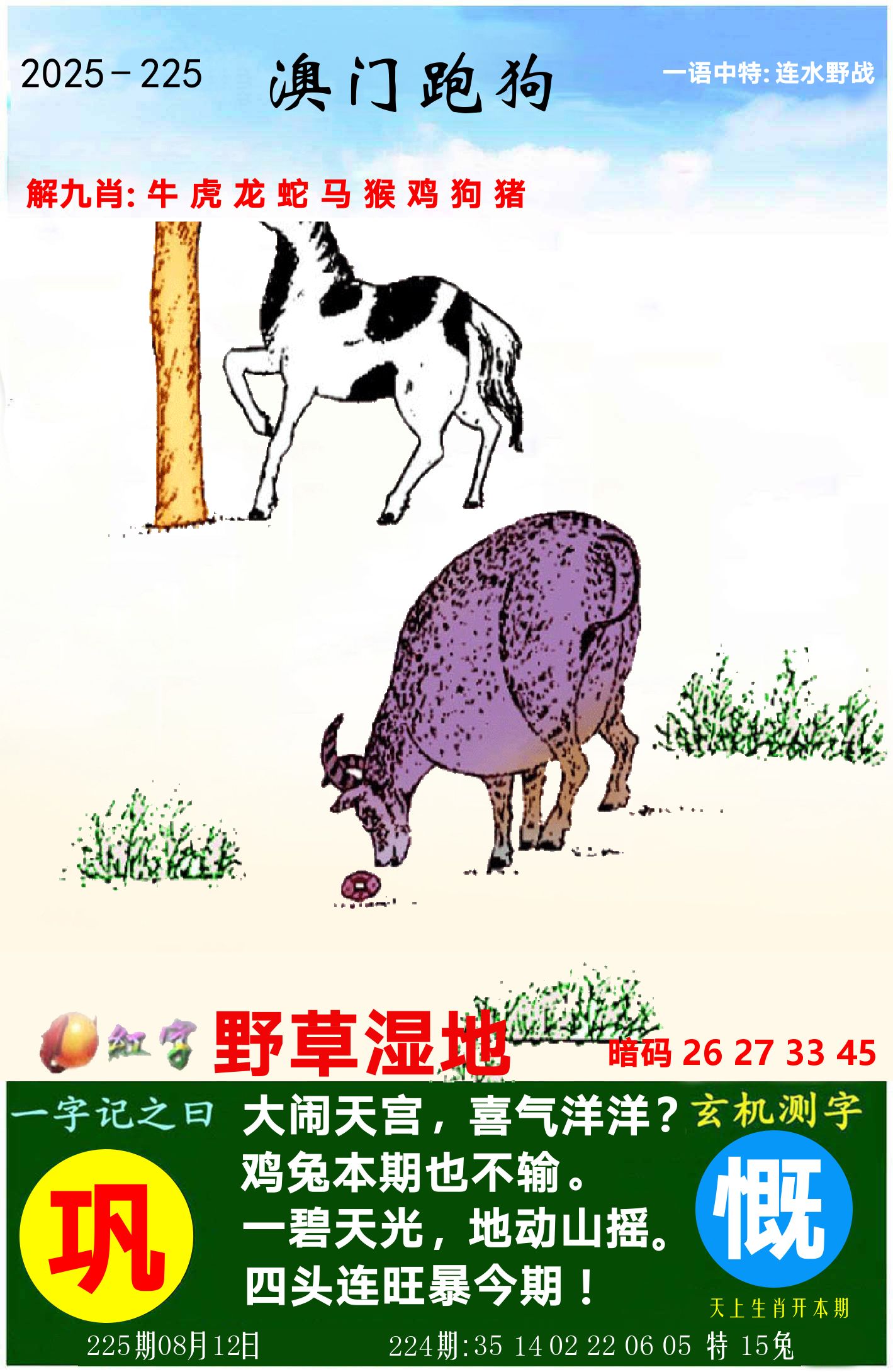 澳门跑狗图 第225期