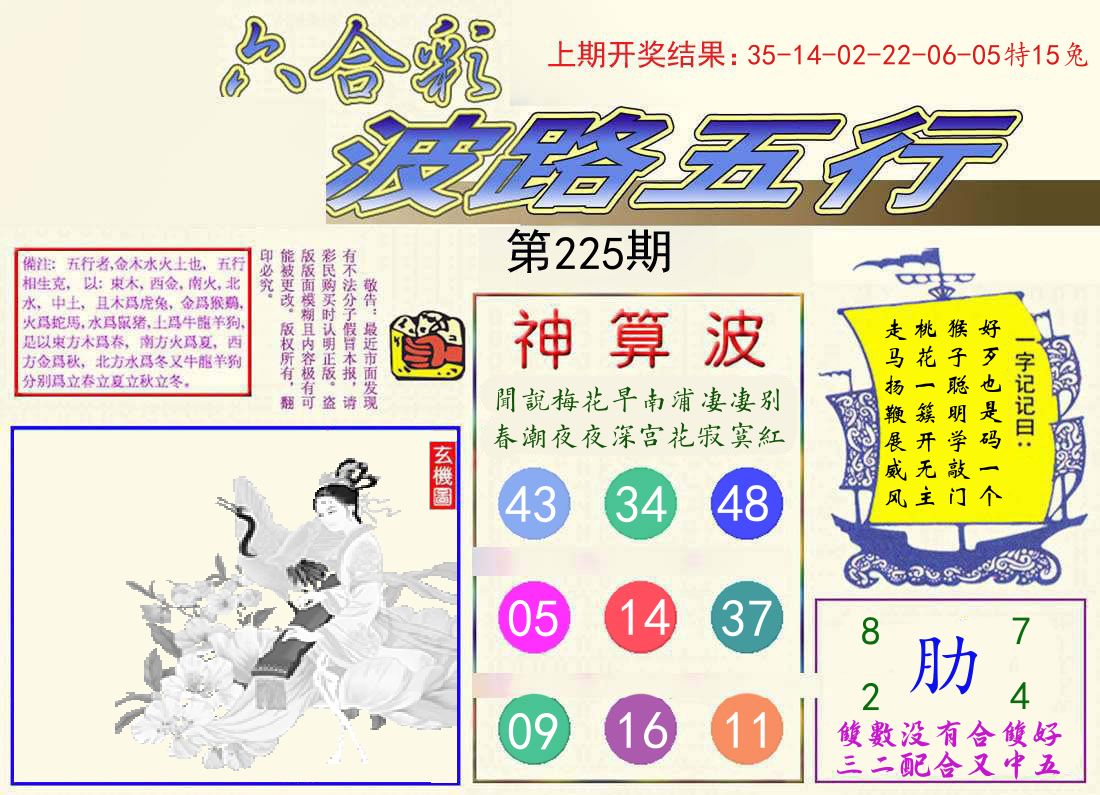 波路五行 第225期