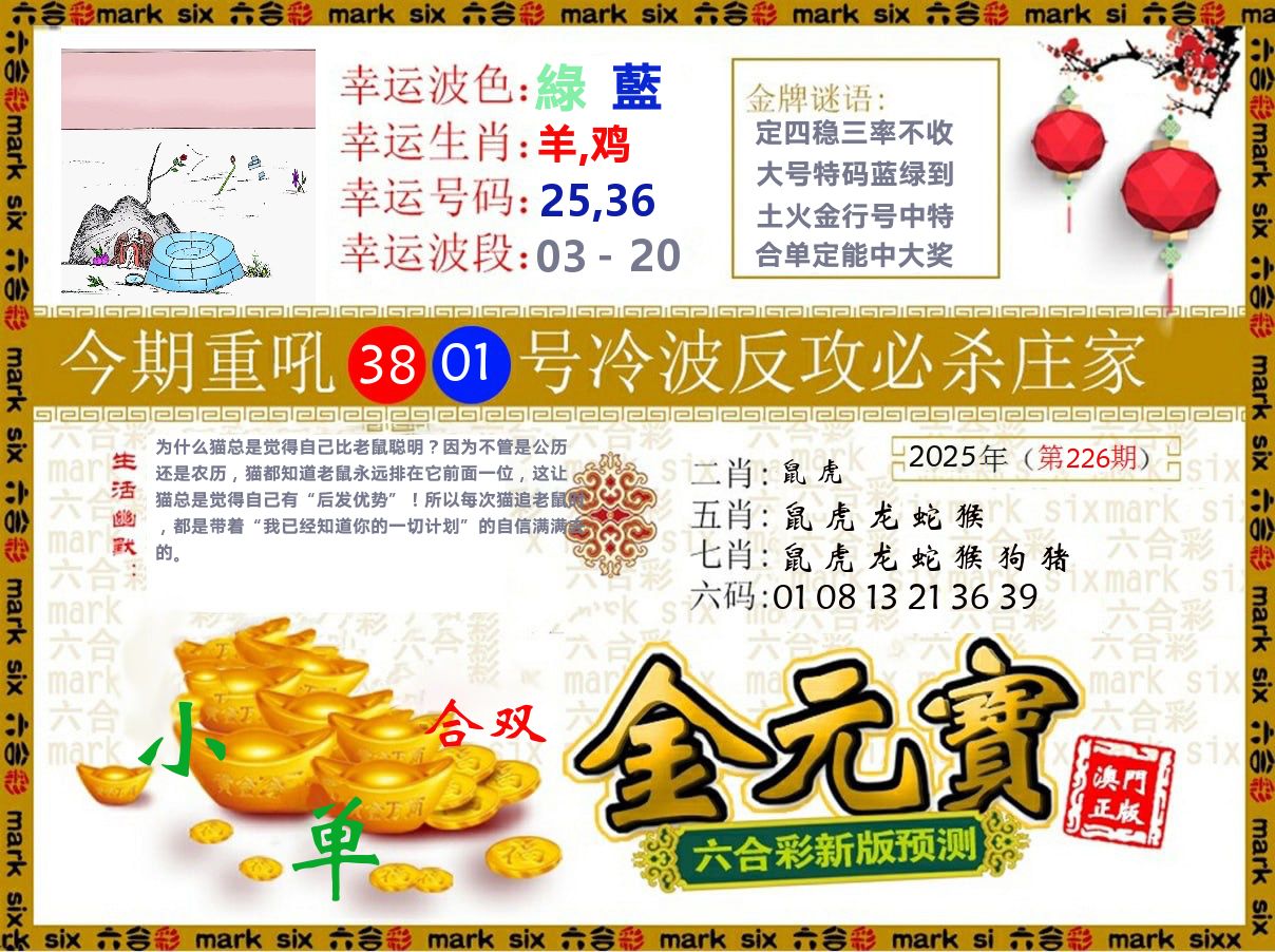 金元宝 第226期