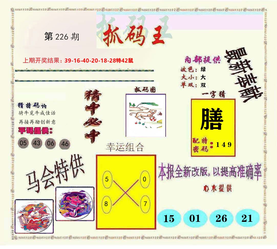 抓码王 第226期