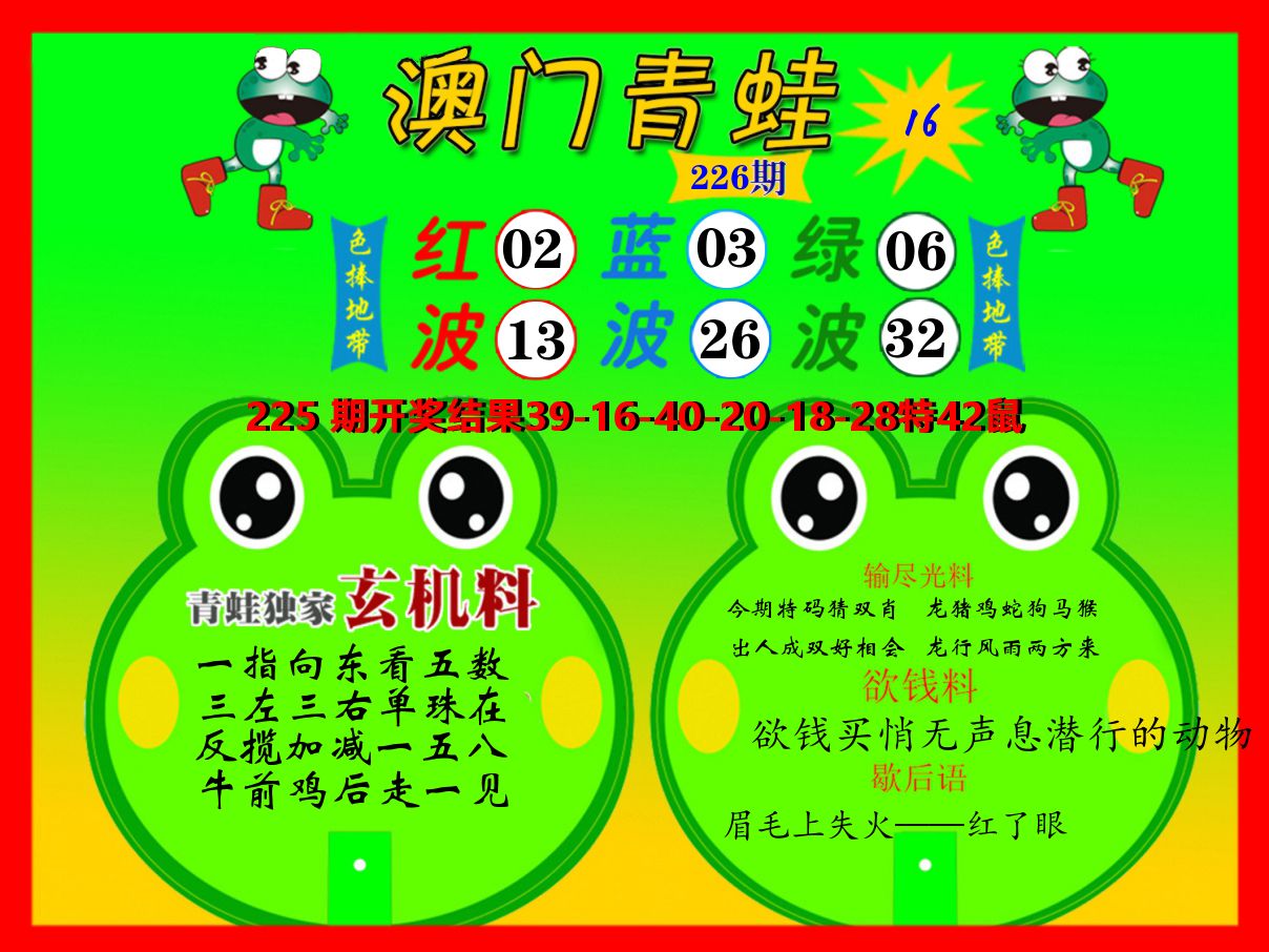 青蛙系列16 第226期