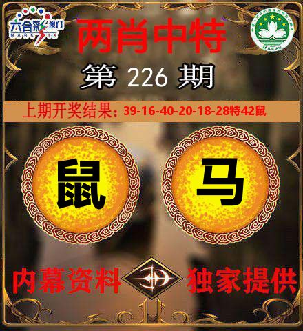 两肖中特 第226期